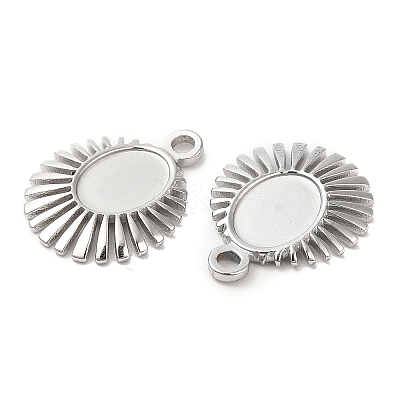 Non-Tarnish 304 Stainless Steel Pendant Cabochon Settings STAS-L020-013P-1