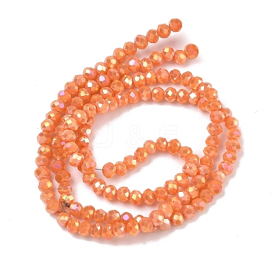 Electroplate Glass Beads Strands GLAA-F078-FR11-1