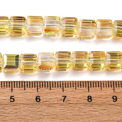 Electroplate Glass Beads Strands EGLA-H108-01A-AB06-1