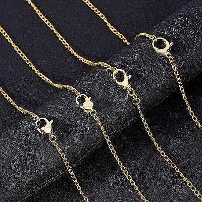 8Pcs 4 Styles Eco-Friendly Brass Lobster Claw Clasps KK-FH0004-33-1