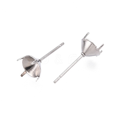 Non-Tarnish 316 Surgical Stainless Steel Stud Earring Setting STAS-S117-023C-1