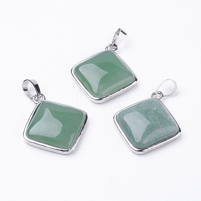 Natural Green Aventurine Pendants G-E420-06P-1
