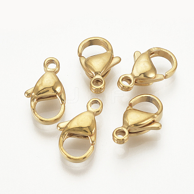 Ion Plating(IP) 316 Surgical Stainless Steel Lobster Claw Clasps STAS-S076-66A-01-1