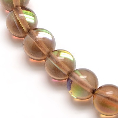 Synthetic Moonstone Beads Strands G-F143-8mm-08-1