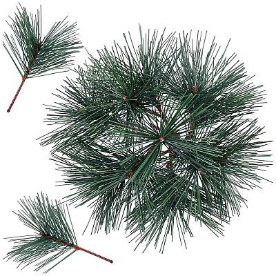 30Pcs Plastic Artificial Pine Branches AJEW-CP0009-91-1