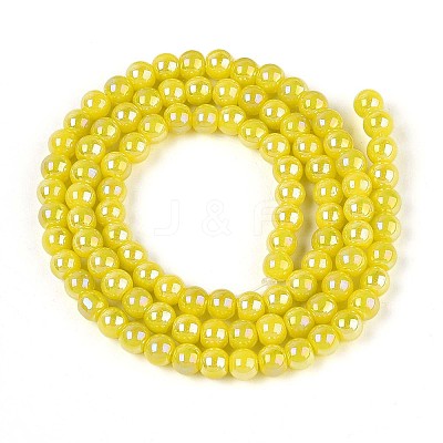 Electroplate Opaque Glass Beads Strands GLAA-T032-P4mm-AB16-1