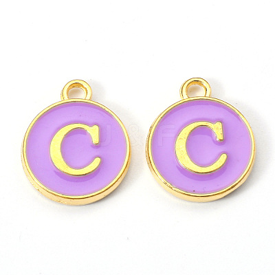 Golden Plated Alloy Enamel Charms ENAM-S118-10C-1
