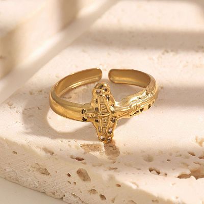 304 Stainless Steel Open Cuff Rings WGB3CCF-02-1