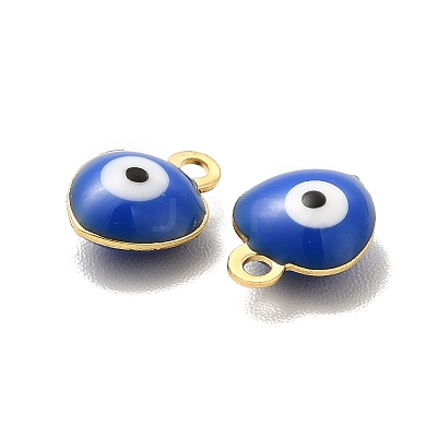 304 Stainless Steel Evil Eye Enamel Charms LS-STAS-G302-02G-04-1