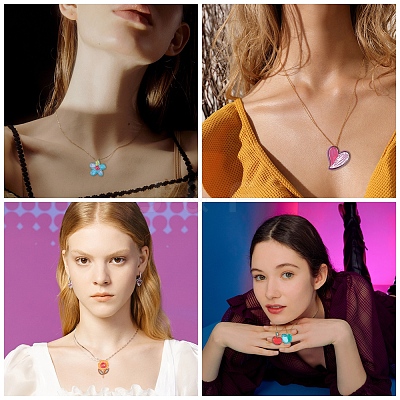 22Pcs 11 Style Transparent Acrylic Pendants KY-SC0001-49-1