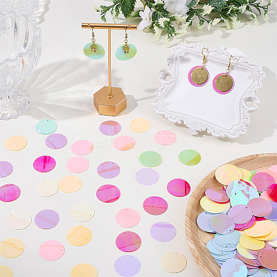 80G 10 Colors PVC Paillette Pendants FIND-SC0023-20D-1