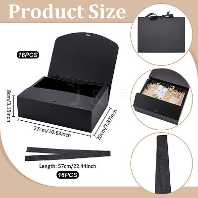 Cardboard Paper Gift Packing Boxes with Ribbon CON-WH0107-60A-1