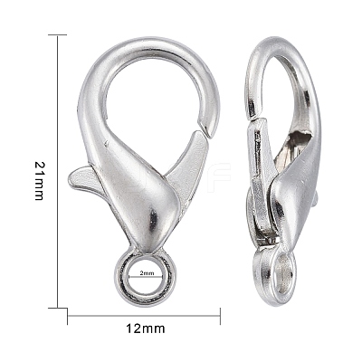 Zinc Alloy Lobster Claw Clasps E107-1