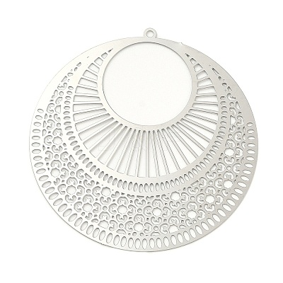 Non-Tarnish 304 Stainless Steel Filigree Pendants X-STAS-K257-03P-1