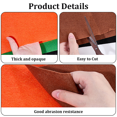 7Pcs 7 Colors Non-woven Felt Fabric DIY-CP0012-69A-1