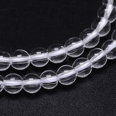 Round Natural Grade AA Quartz Crystal Beads Strands G-H1648-6mm-01N-AA-1