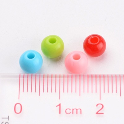 Mixed Color Acrylic Jewelry Beads X-PAB702Y-1
