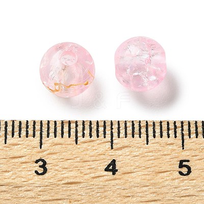 Transparent Crackle Acrylic Beads DACR-D300-01C-8mm-1