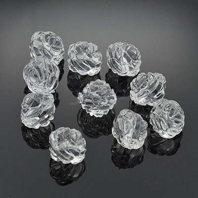 Transparent Clear Frosted Acrylic Beads X-PL713Y-1-1