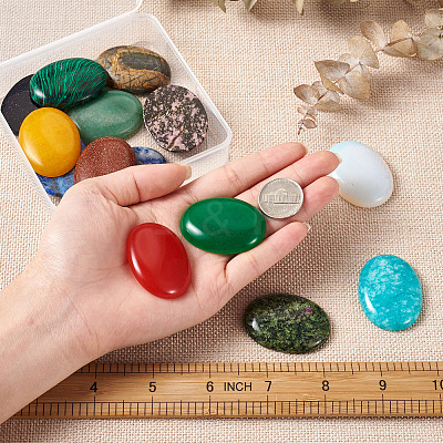 14Pcs 14 Style Mixed Gemstone Cabochons G-FW0001-06-1