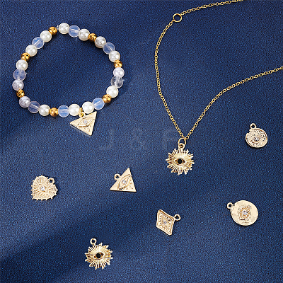 24Pcs 6 Style Alloy Pendants FIND-BC0002-66-1