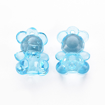 Transparent Acrylic Pendants TACR-S151-01B-755-1
