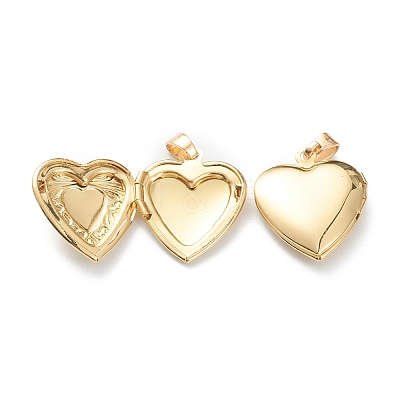Brass Locket Pendants X-KK-P199-18G-1