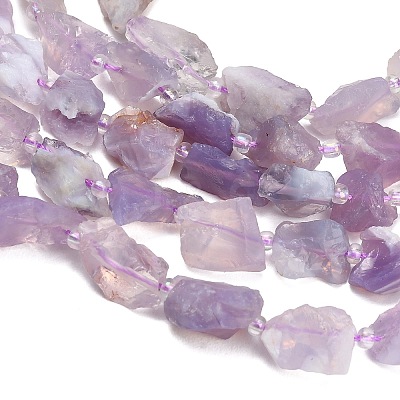 Raw Rough Natural Lavender Amethyst Beads Strands GG-CBAA9B4-F02-1