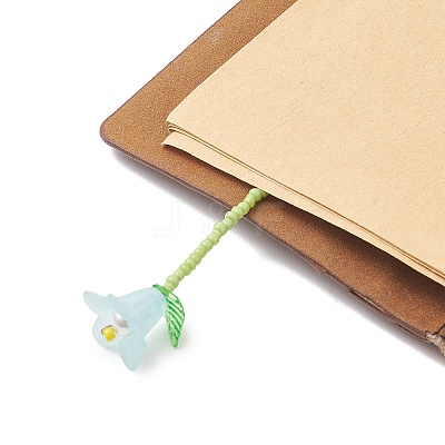 Flower Acrylic Bookmarks AJEW-TA00064-1