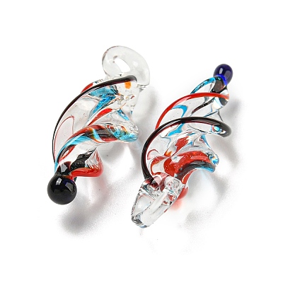Handmade Lampwork Pendants LAMP-N025-02B-1