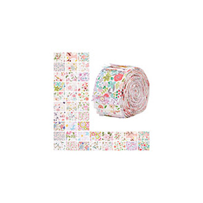 Flower Pattern Cotton Fabrics DIY-WH0588-11A-1