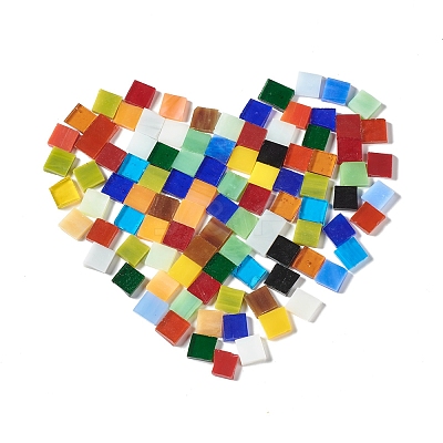 Mosaic Tiles Glass Cabochons X-DIY-P045-01-1
