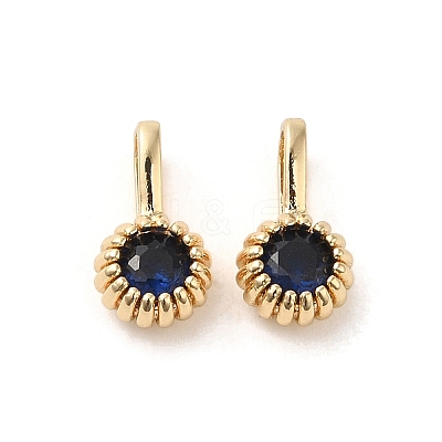 Brass Micro Pave Cubic Zirconia Charms LS-KK-Z040-01C-1