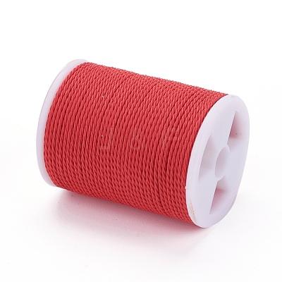 Round Waxed Polyester Cord X-YC-G006-01-1.0mm-15-1