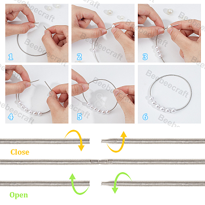 30Pcs Spring Bracelets TWIR-BBC0001-06P-1
