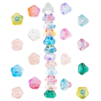 24Pcs 12 Colors Transparent Czech Glass Beads GLAA-SC0001-53-1