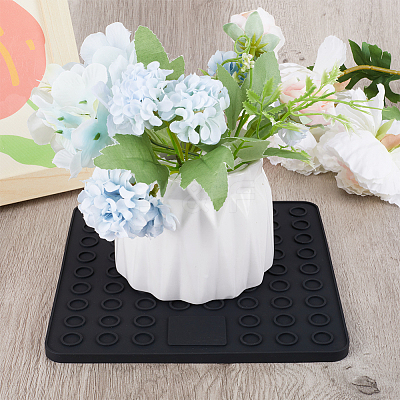 2Pcs Square Silicone Hot Mats for Hot Dishes AJEW-GF0008-26D-1