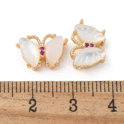 Brass Micro Pave Cubic Zirconia Pendants KK-U052-14G-1