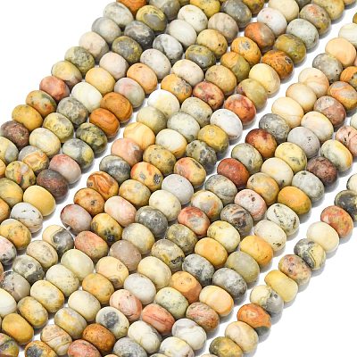 Natural Crazy Agate Beads Strands G-P575-A04-8x5mm-01-1