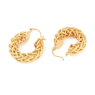 Brass Hoop Earring for Women LS-EJEW-L288-002G-1