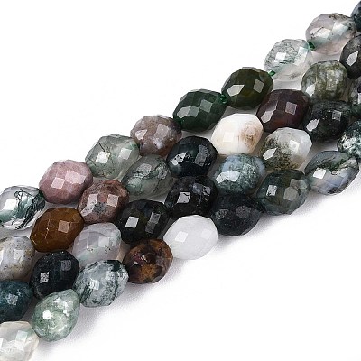 Natural Indian Agate Beads Strands G-T142-83-1