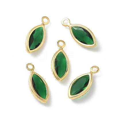 Brass Glass Charms KK-Z136-33G-01-1