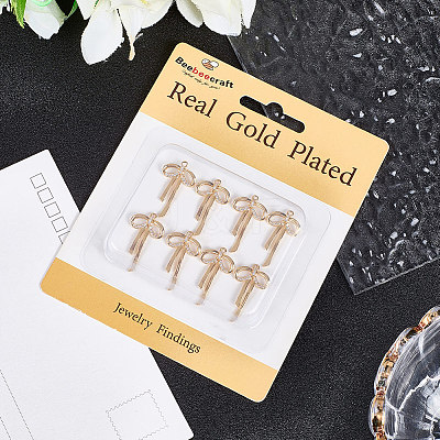 12Pcs Brass Micro Pave Clear Cubic Zirconia Pendants KK-BBC0022-12-1