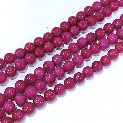 Natural Mashan Jade Round Beads Strands G-D263-10mm-XS12-1
