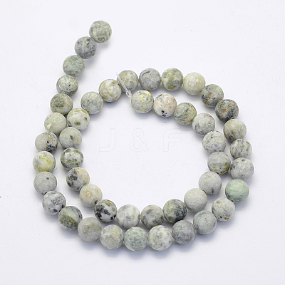 Natural Crazy Agate Beads Strands X-G-G707-8mm-B12-1