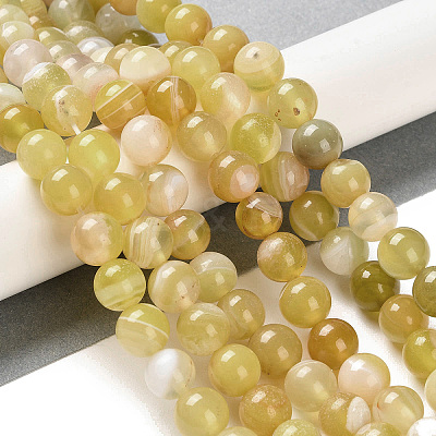 Natural Striped Agate/Banded Agate Beads Strands G-Z060-A01-B20-1