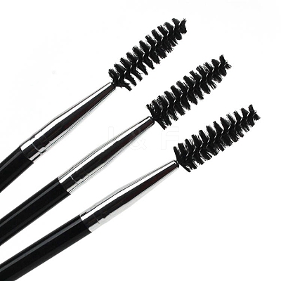 Artificial Fiber Disposable Eyebrow Brush with Plastic Handle MRMJ-PW0003-19-1