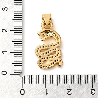 Brass Micro Pave Cubic Zirconia Pendants KK-M099-10G-A-1