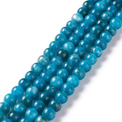 Natural White Jade Imitation Apatite Beads Strands G-I299-F10-6mm-1