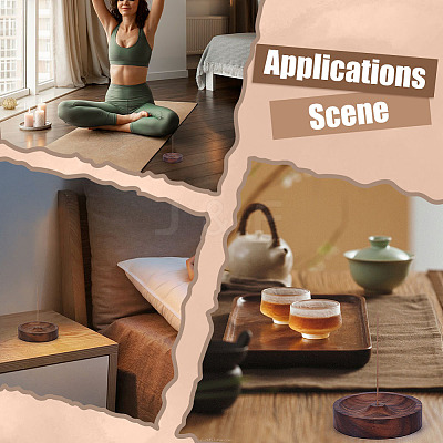 Wood Incense Burners Holder AJEW-WH0696-785-1